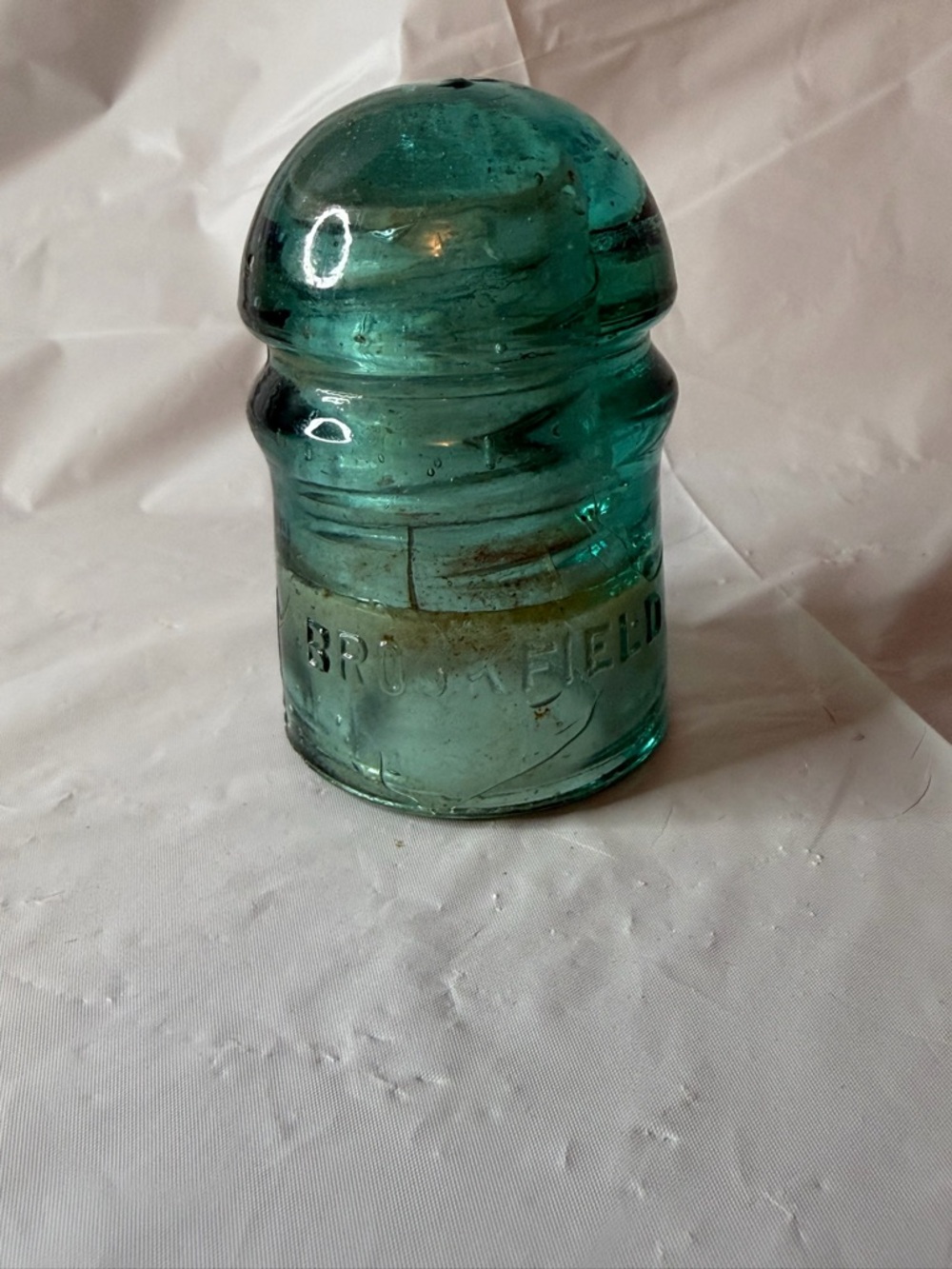 Vintage Brookfield New York Glass Telephone Pole Insulator. - Picture 2 of 4